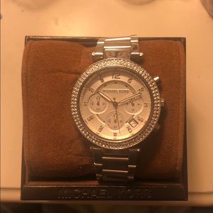 Authentic Silver Parker Michael Kors Watch